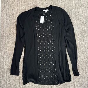 Maurices Black Open-Front Cardigan